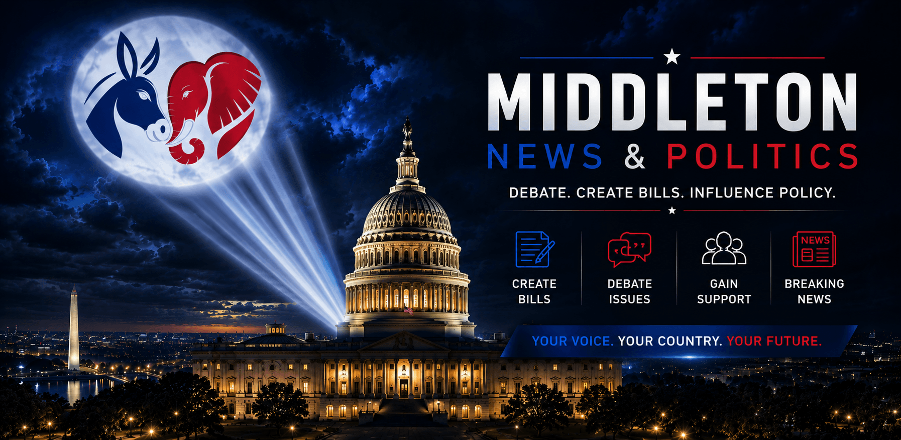Middleton News & Politics: Debate. Create Bills. Influence Policy.
